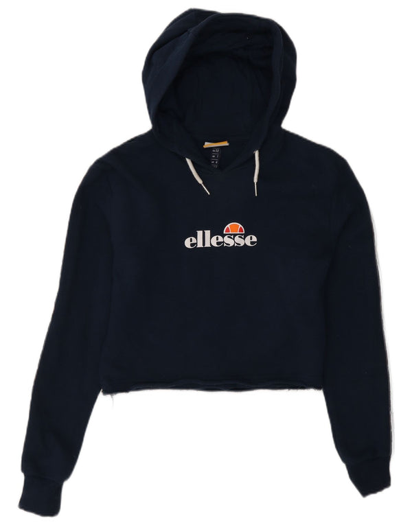 Женский укороченный джемпер с капюшоном Ellesse UK 4 XS, темно-синий, хлопок