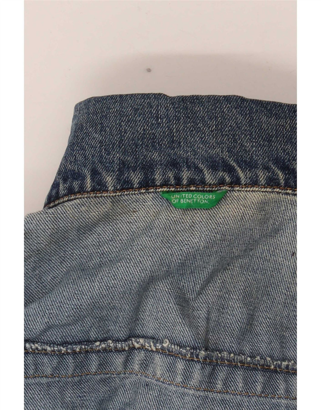 Мужская джинсовая куртка Benetton UK 40, большая синяя