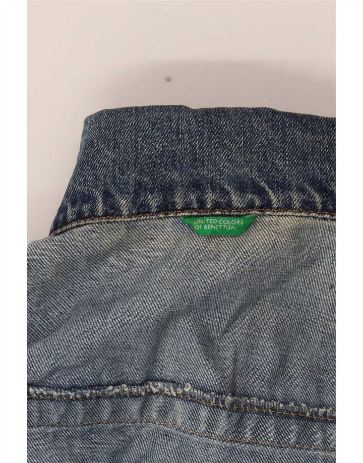 Мужская джинсовая куртка Benetton UK 40, большая синяя
