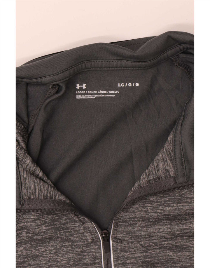 Мужской пуловер с воротником на молнии Under Armour, большой серый цветной блок