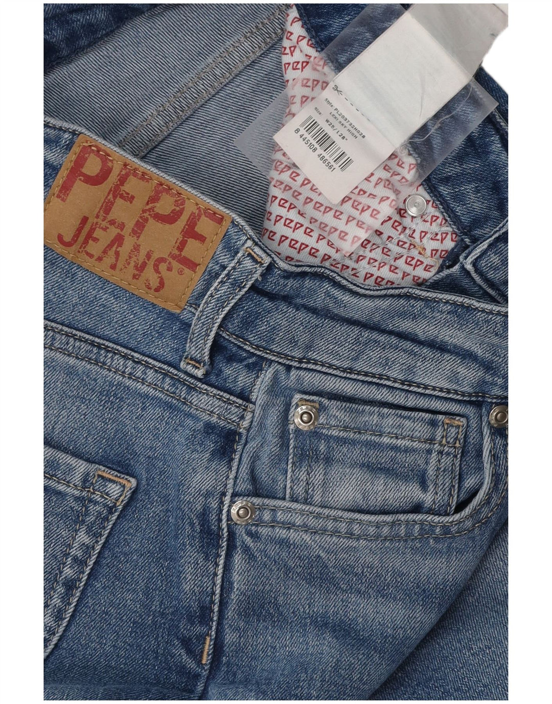 PEPE JEANS Женские прямые джинсы W25 L28 Синий хлопок