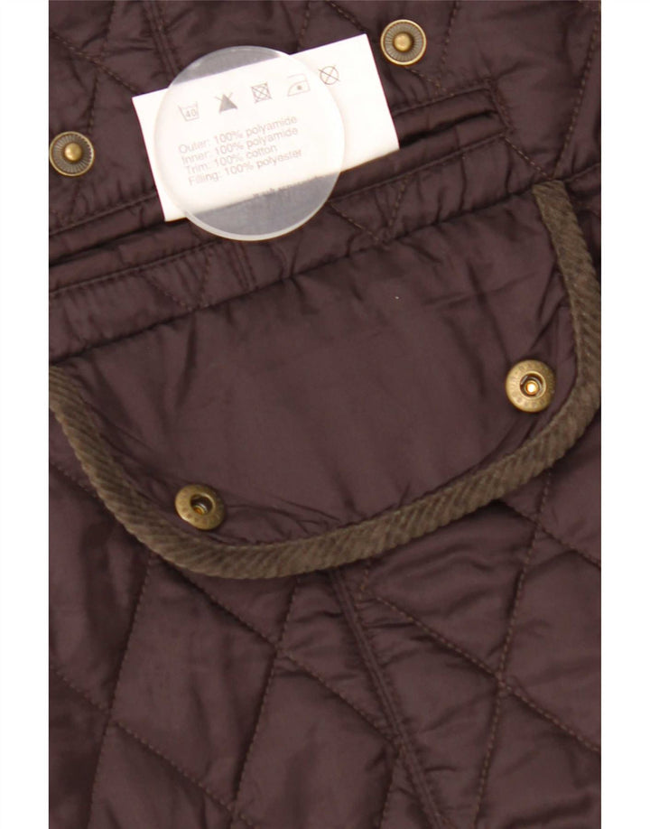 Женская стеганая куртка Barbour UK 12 средний коричневый полиамид