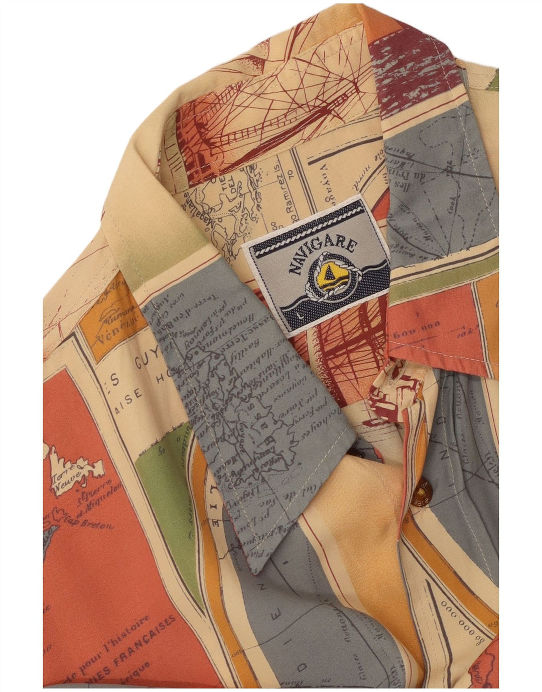 NAVIGARE Мужская рубашка с коротким рукавом, большая разноцветная пэчворк