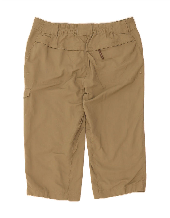 COLUMBIA Womens Capri Cargo Trousers US 8 Medium W30 L18 Beige Nylon Vintage Columbia and Second-Hand Columbia from Messina Hembry 
