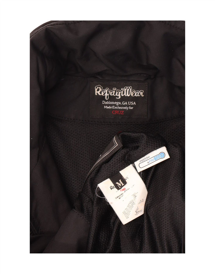 REFRIGIWEAR Womens Cruz Hooded Rain Jacket UK 14 Medium Black Classic