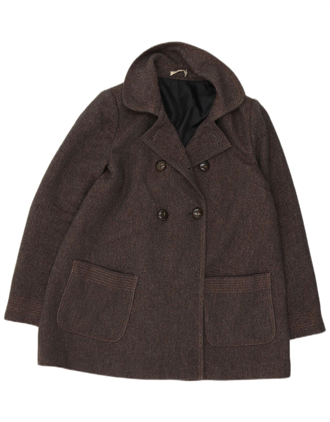 Винтажное женское полупальто UK 18 XL Коричневое