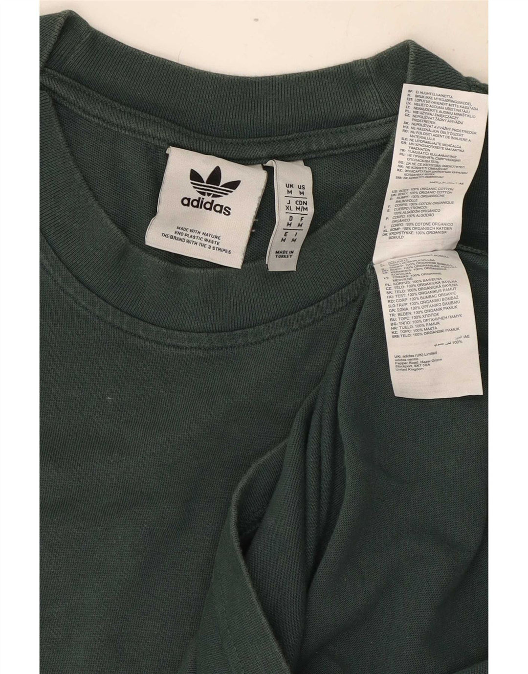 Мужская футболка Adidas Top Medium Green Cotton