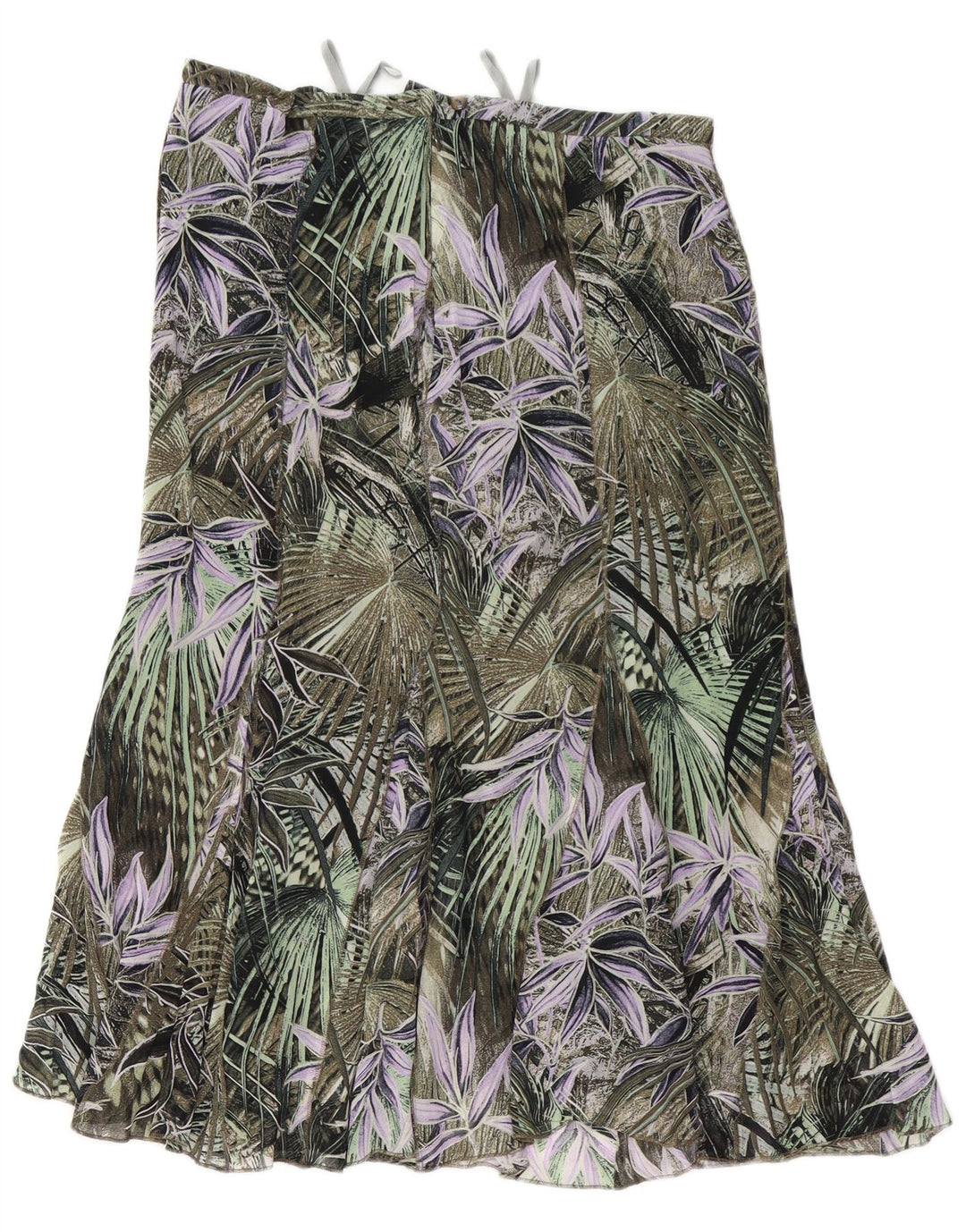 Женская юбка-труба с высокой талией GELCO UK 16, большая W32, зеленая с цветочным принтом