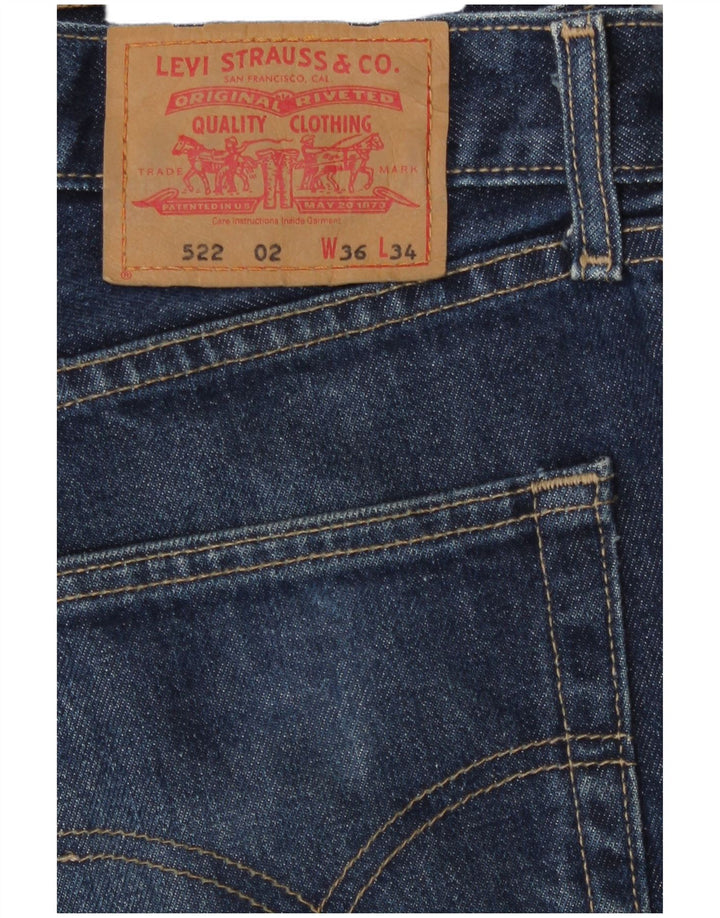 Мужские прямые джинсы Levi's 522 W36 L27 темно-синие