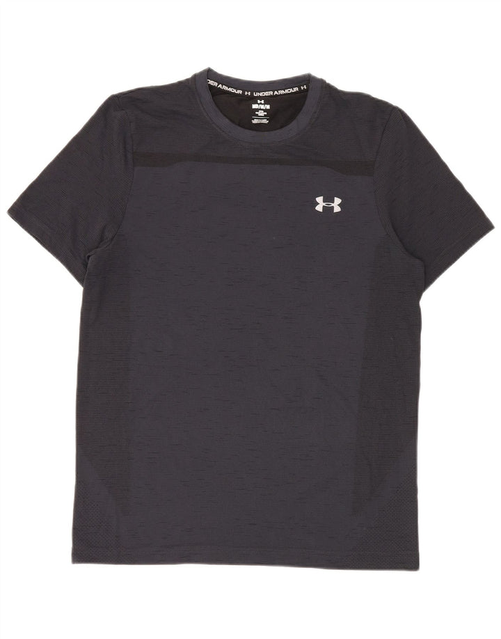 Мужская приталенная футболка Under Armour среднего размера, темно-синяя