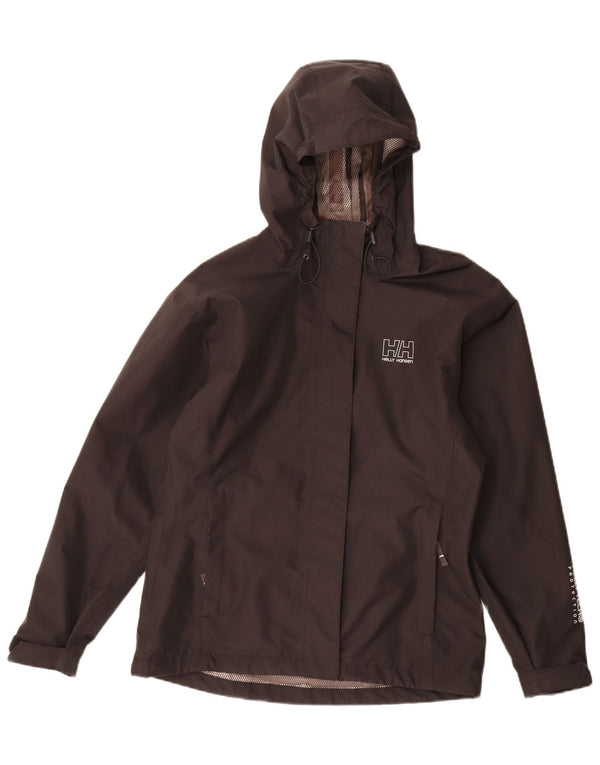 Женская дождевик с капюшоном Helly Hansen UK 14, средний черный полиэстер