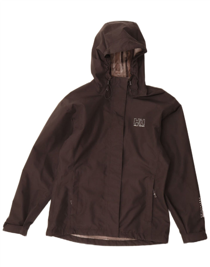 Женская дождевик с капюшоном Helly Hansen UK 14, средний черный полиэстер
