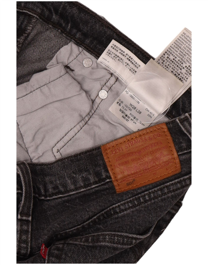 Женские прямые джинсы Levi's 501 W28 L28, серый хлопок