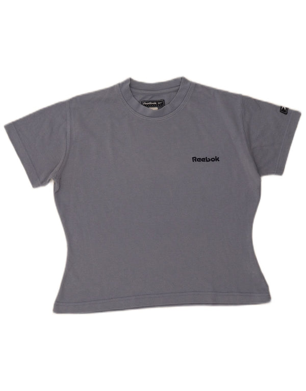 Женская укороченная футболка Reebok UK 10, маленькая, серая