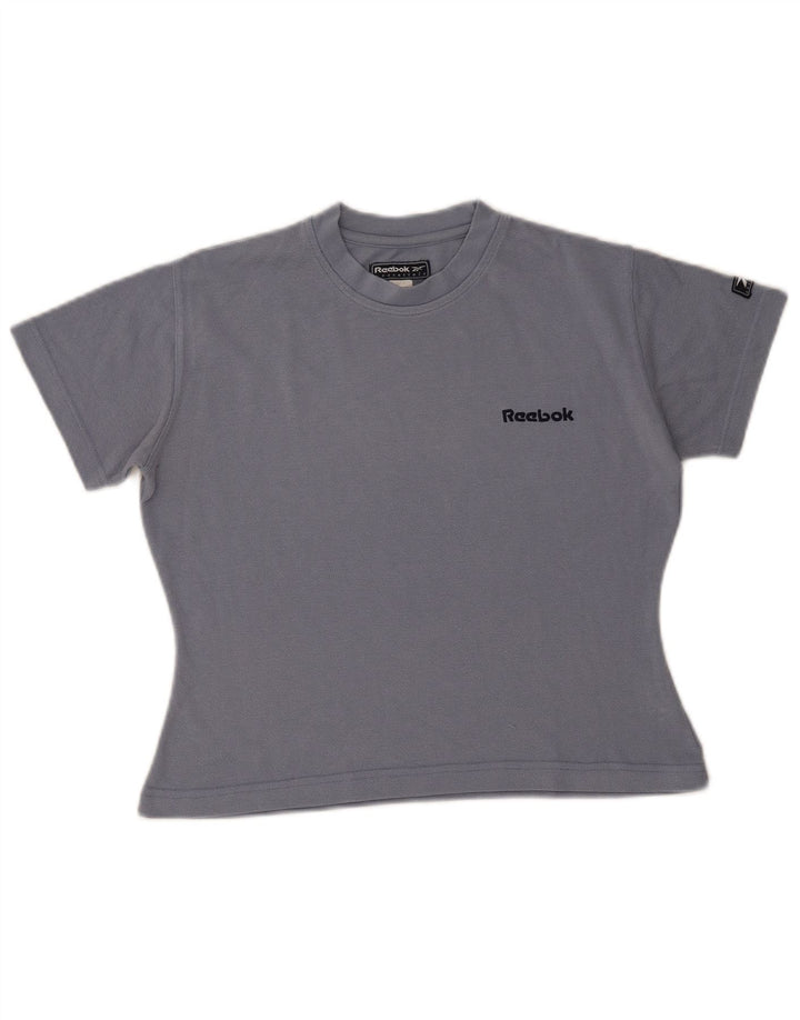Женская укороченная футболка Reebok UK 10, маленькая, серая