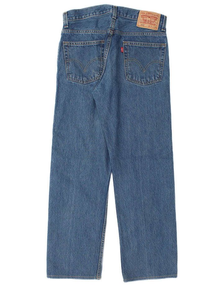 Мужские прямые джинсы Levi's 505 стандартного кроя W31 L28 синие, хлопок