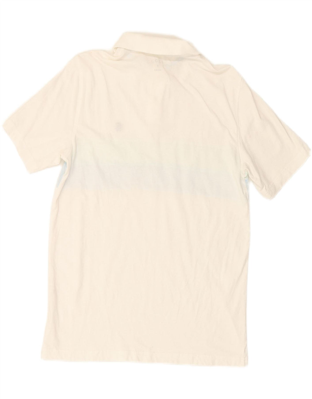 IZOD Mens Polo Shirt Small White Striped Cotton Vintage Izod and Second-Hand Izod from Messina Hembry 