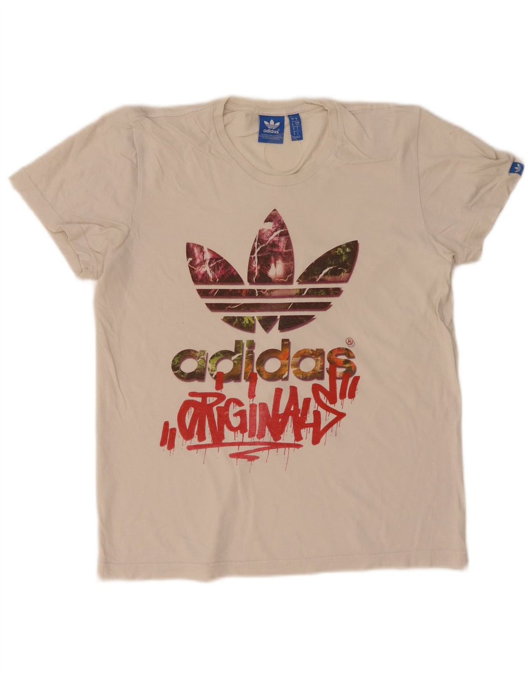 Мужская футболка с рисунком ADIDAS, маленький белый