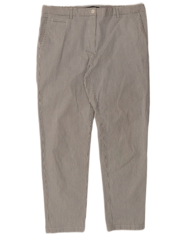 Женские брюки чинос Marks & Spencer UK 16, большие W36 L28, в белую полоску