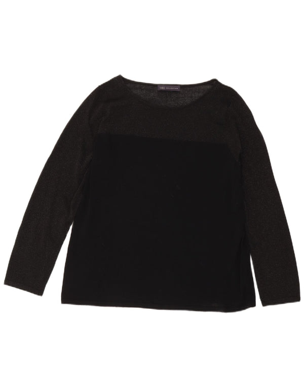 Женский топ с длинным рукавом Marks & Spencer UK 18 XL, черный вискоза