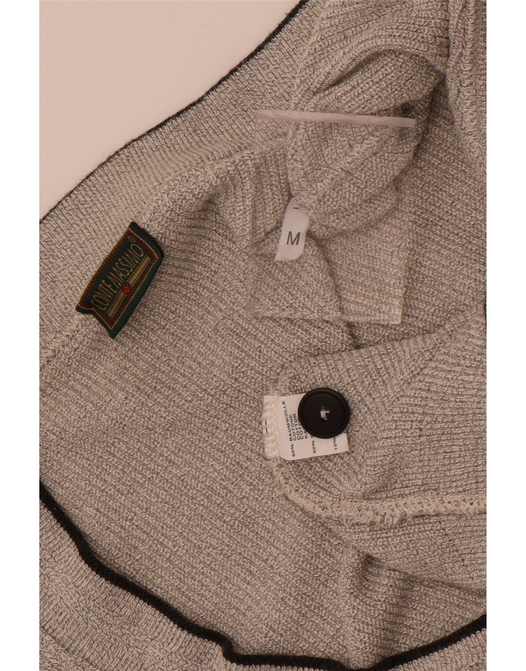 Conte Massimo Мужской кардиган без рукавов, хлопковый свитер среднего серого цвета