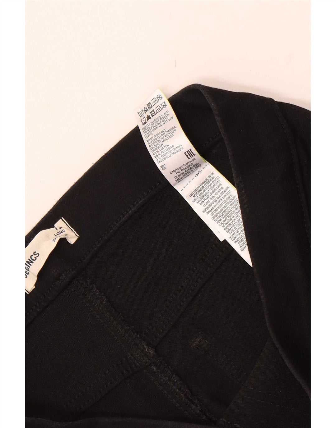 Женские джинсы джеггинсы Marks & Spencer UK 12, средние W30 L30, черные, хлопковые