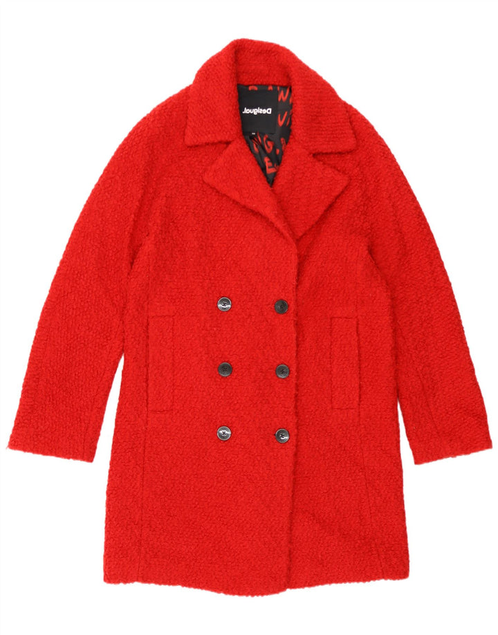 Женское двубортное пальто оверсайз Desigual UK 6 XS, красный полиэстер