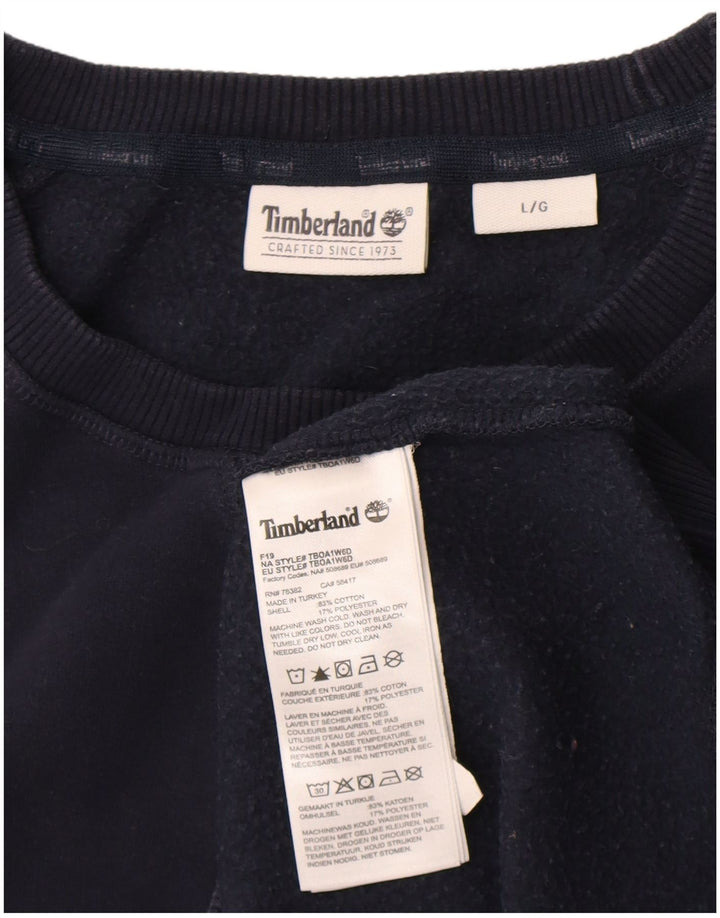 Мужской свитшот Timberland, большой темно-синий хлопковый джемпер