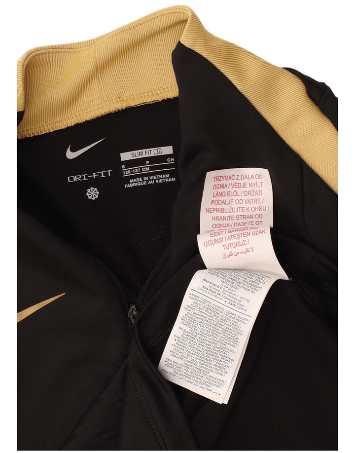 Пуловер с воротником на молнии Nike для мальчиков, спортивный костюм, топ 8–9 лет, маленький черный