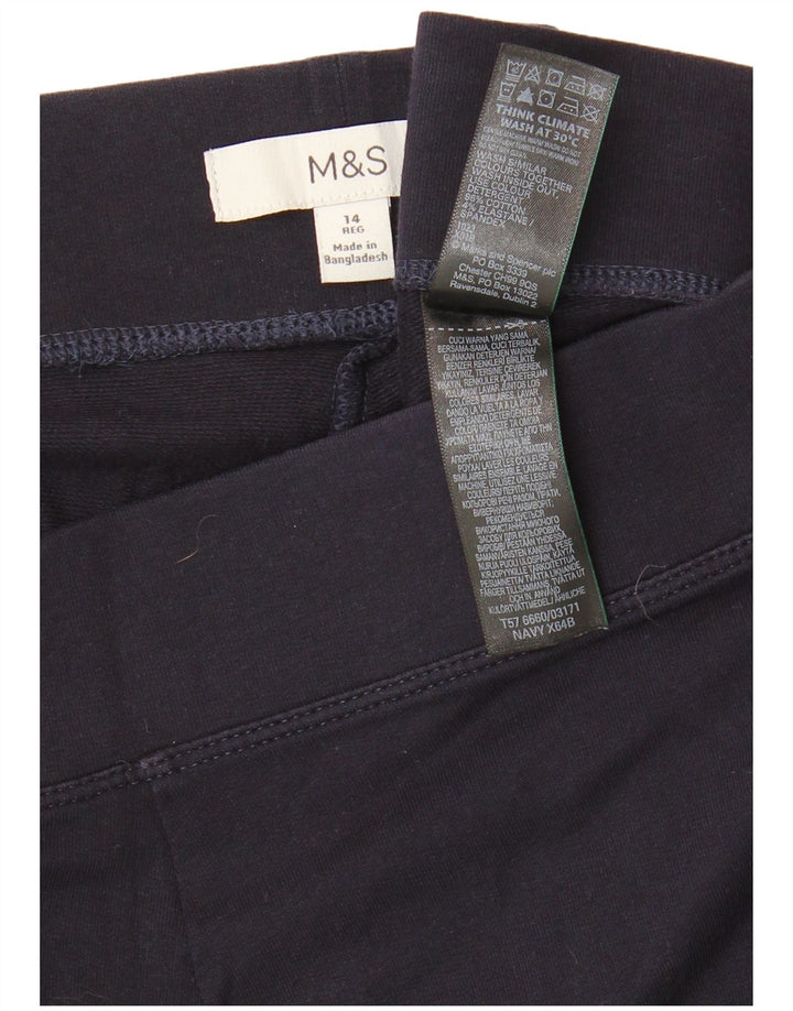 Женские леггинсы MARKS & SPENCER UK 14, большой размер, темно-синий, хлопок