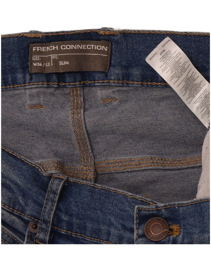 FRENCH CONNECTION Mens Slim Jeans W36 L32 Blue Cotton