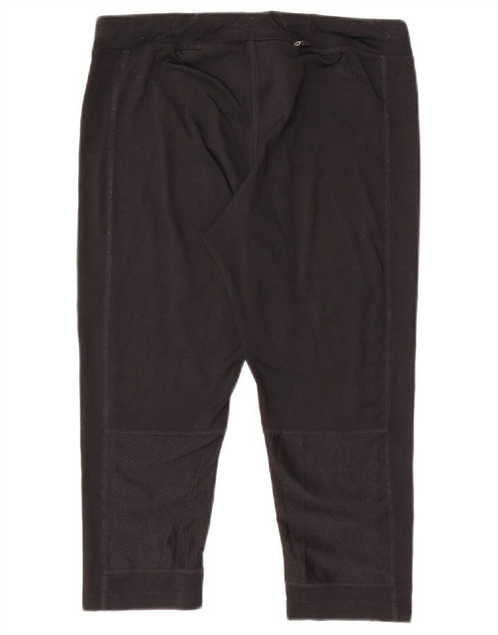 Женские капри Nike Dri Fit UK 10, маленькие черные спортивные леггинсы из полиэстера