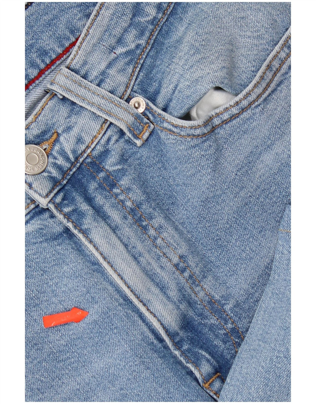 Женские укороченные джинсы Tommy Hilfiger W28 L23 синие, хлопок