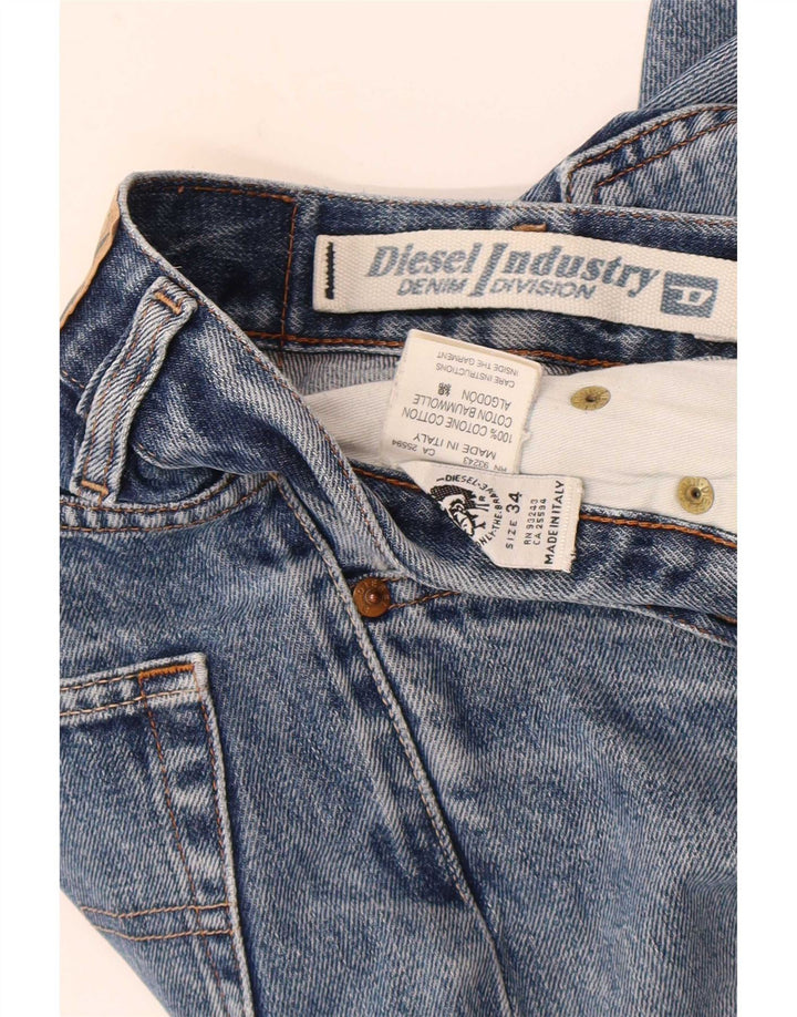 Мужские прямые джинсы Diesel W34 L30 синие, хлопок