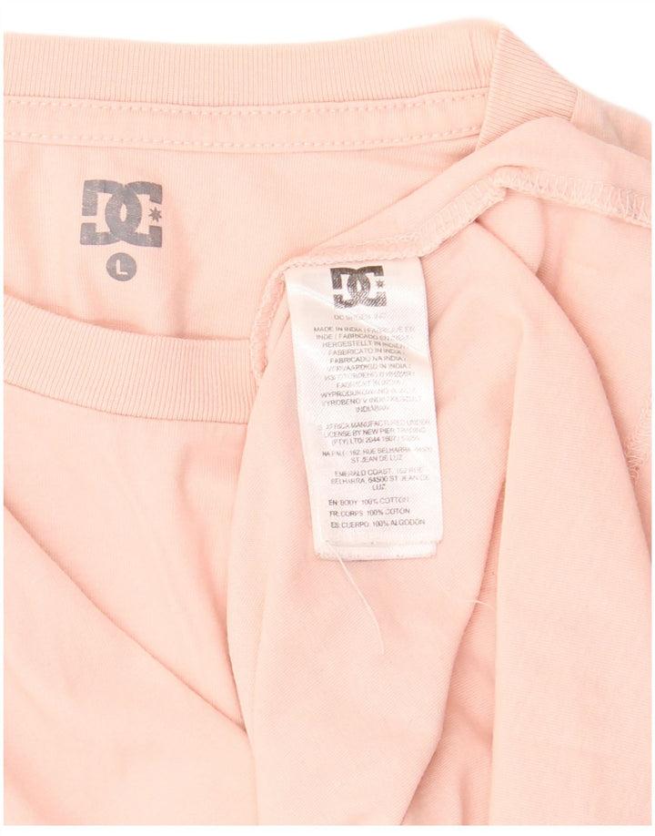 Мужская футболка с рисунком DC, большой розовый хлопок