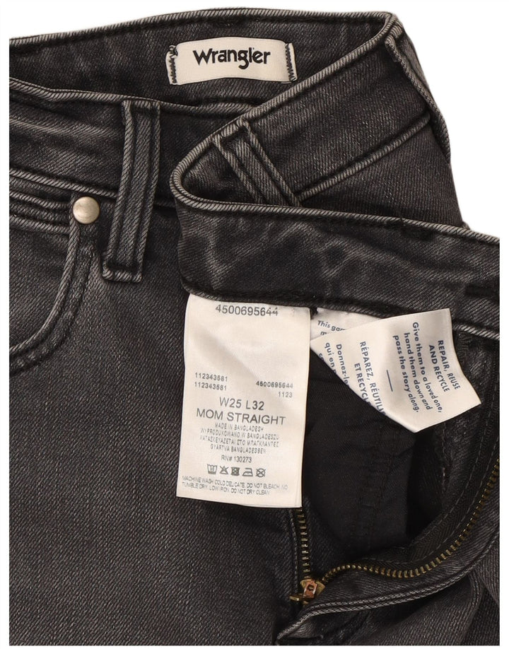 Женские прямые джинсы Wrangler для мам W25 L32, серые, хлопковые