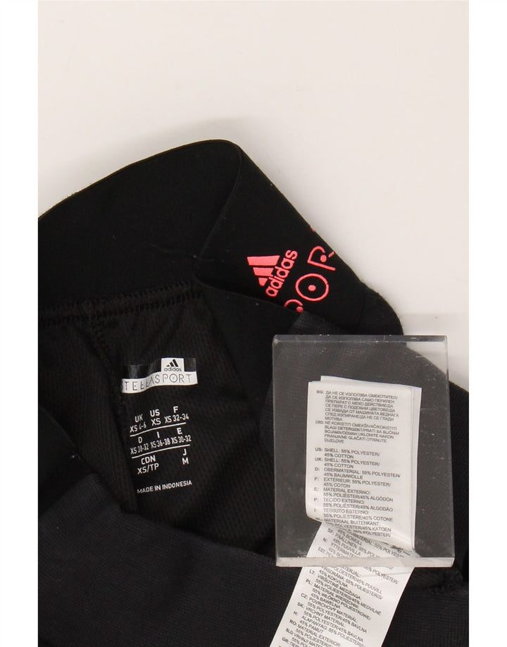 ADIDAS Женские спортивные брюки Stella с графическим принтом, брюки для бега, Великобритания 4/6 XS, черные