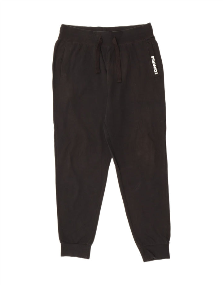 CONVERSE Womens Tracksuit Trousers Joggers UK 14  Medium  Black Cotton Vintage Converse and Second-Hand Converse from Messina Hembry 
