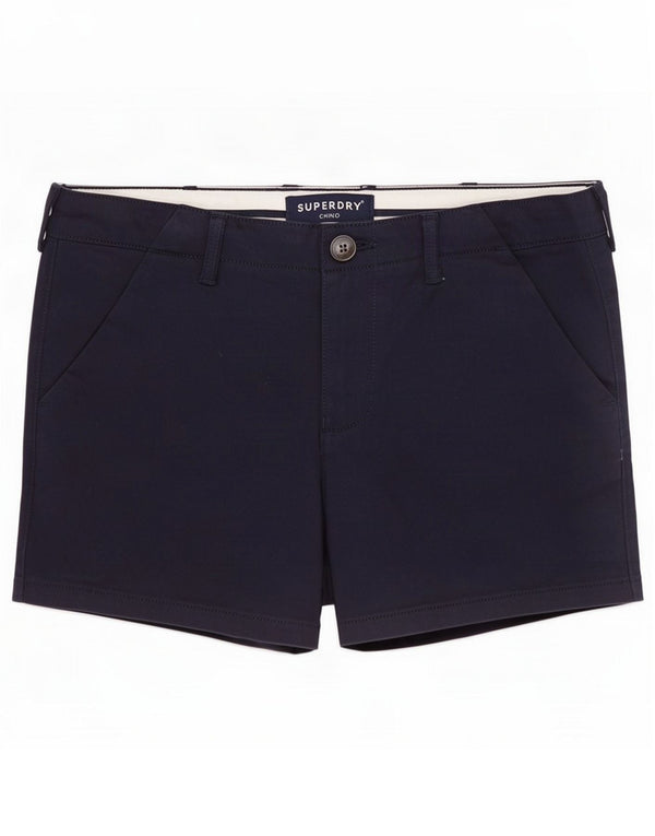 Женские шорты-чиносы Superdry с низкой талией UK 10 Small W30 Темно-синий хлопок