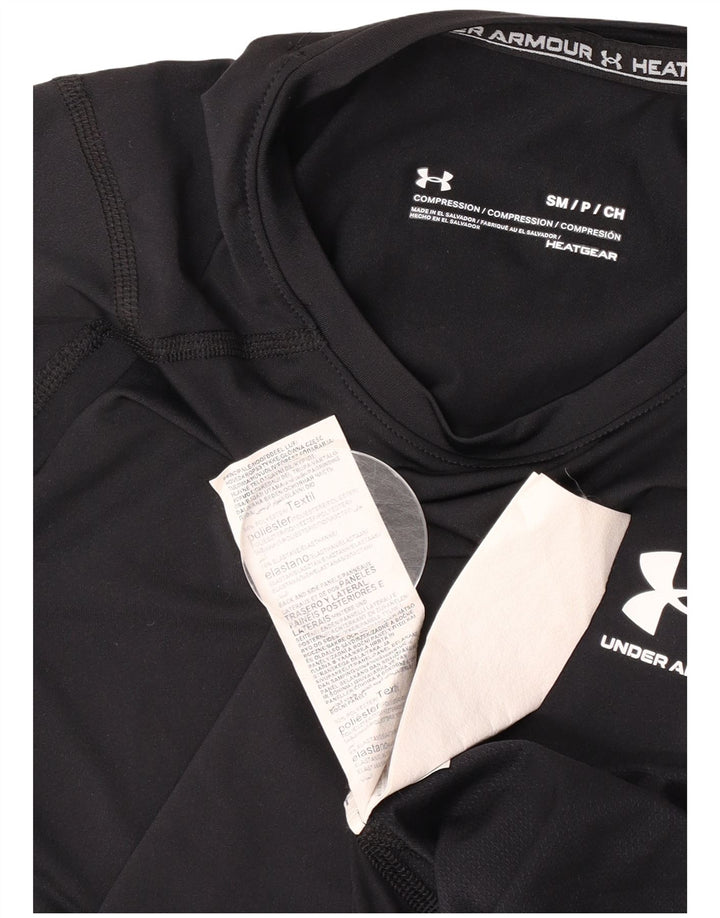 Женский топ Under Armour Heat Gear Top с длинным рукавом UK 10, маленький черный полиэстер