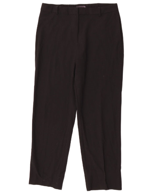 Женские прямые костюмные брюки Marks & Spencer UK 12, средние W30 L26, черные
