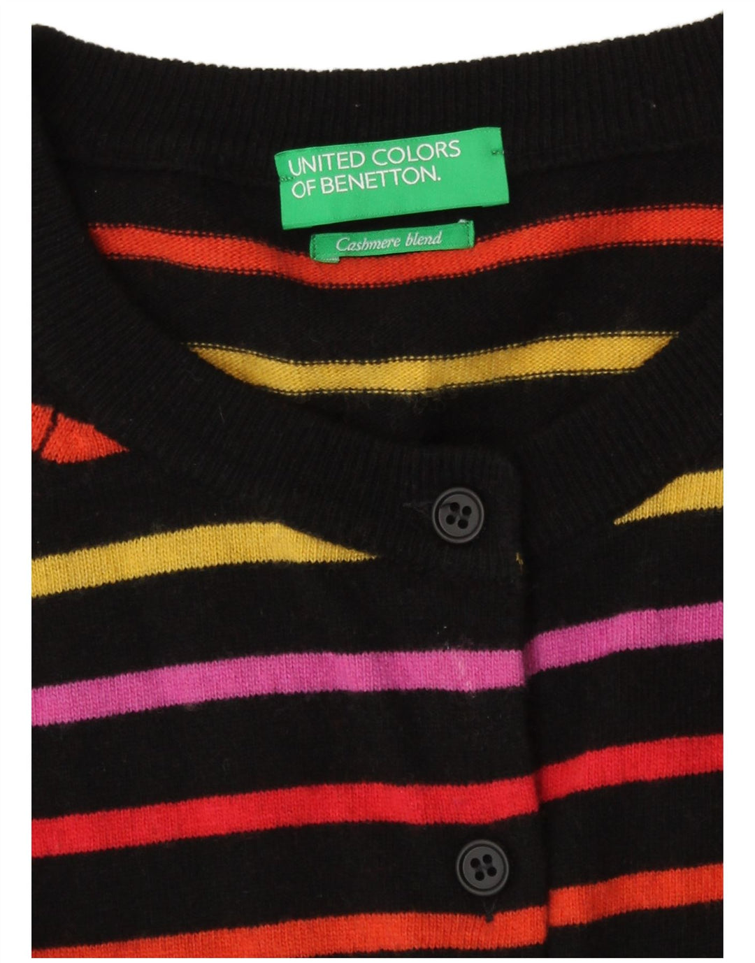 Женский кардиган Benetton UK 14 Средний Разноцветный Полосатый