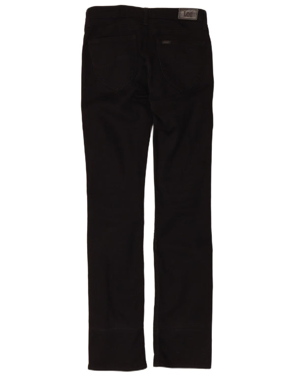 Lee Womens Marlin Slim Straight Jeans W30 L35 Black Cotton