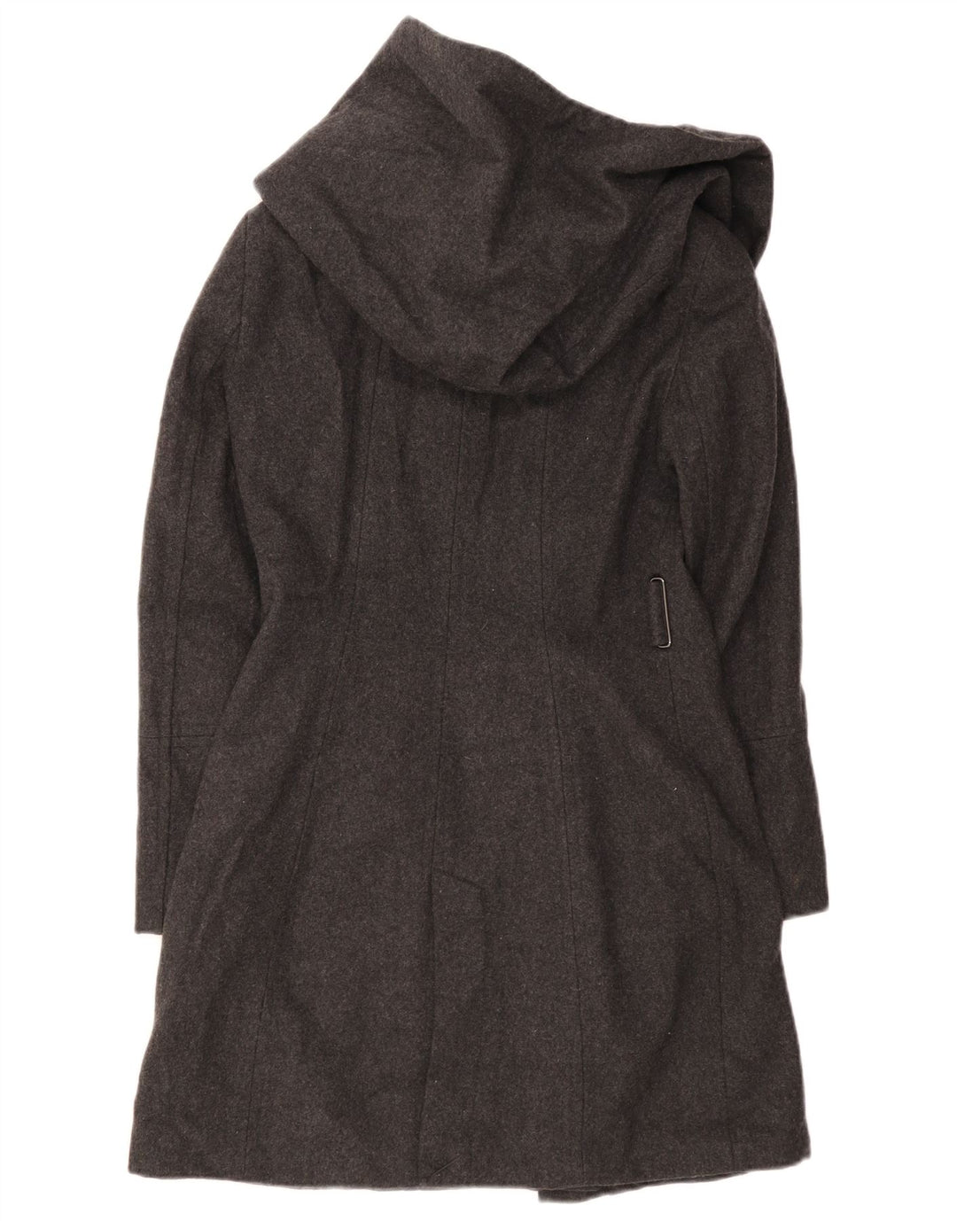 Женское пальто с капюшоном Zara UK 10, маленькое, черное, шерстяное