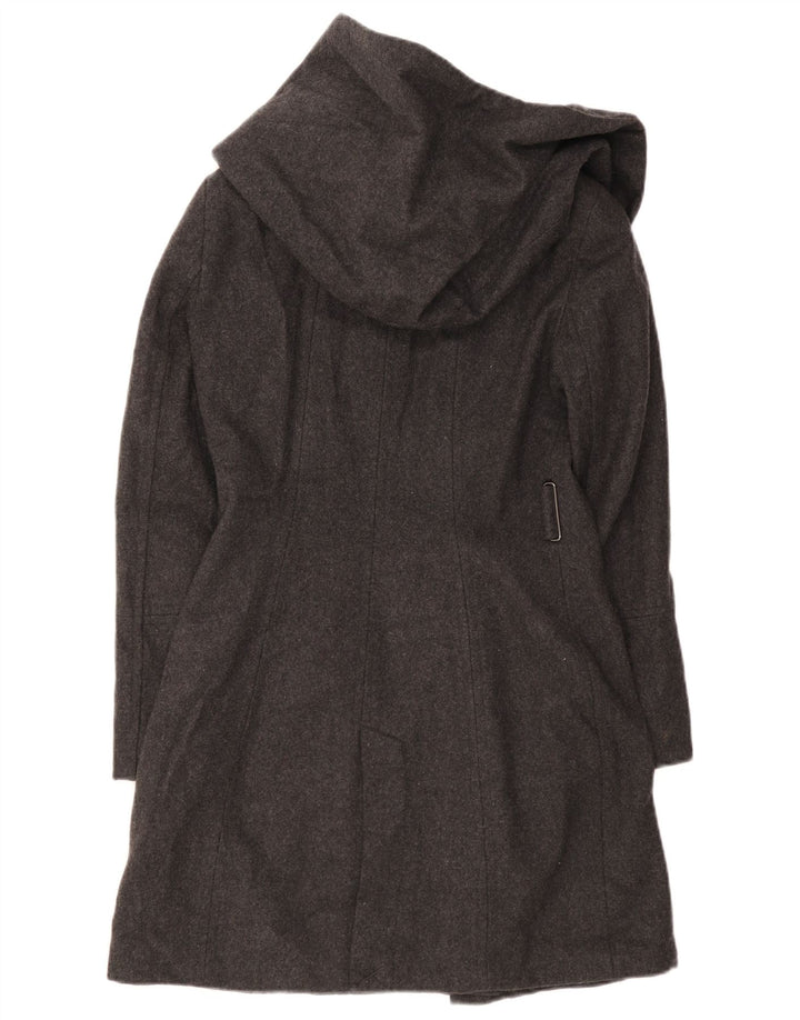 Женское пальто с капюшоном Zara UK 10, маленькое, черное, шерстяное