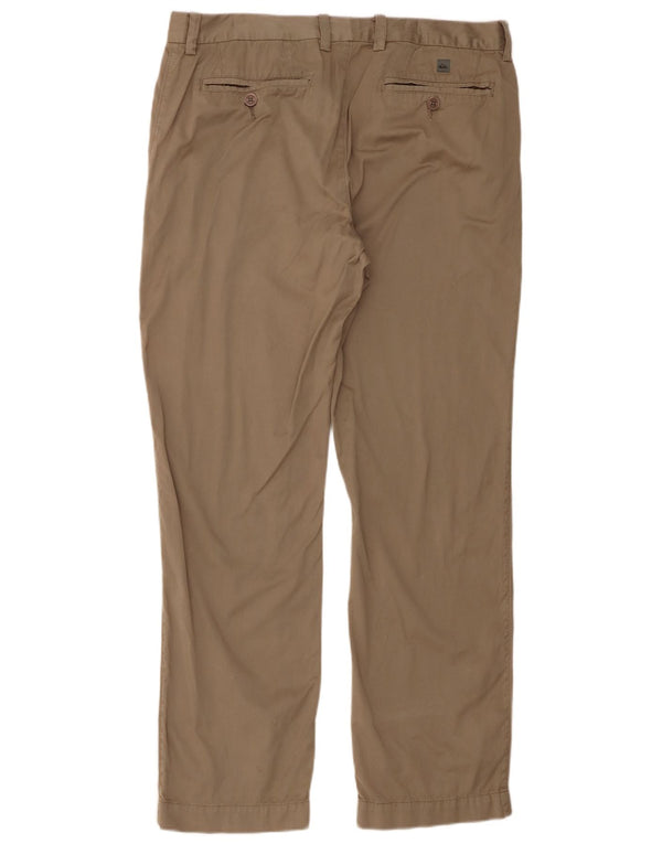 Мужские прямые брюки-чинос Quiksilver W36 L32, бежевый хлопок