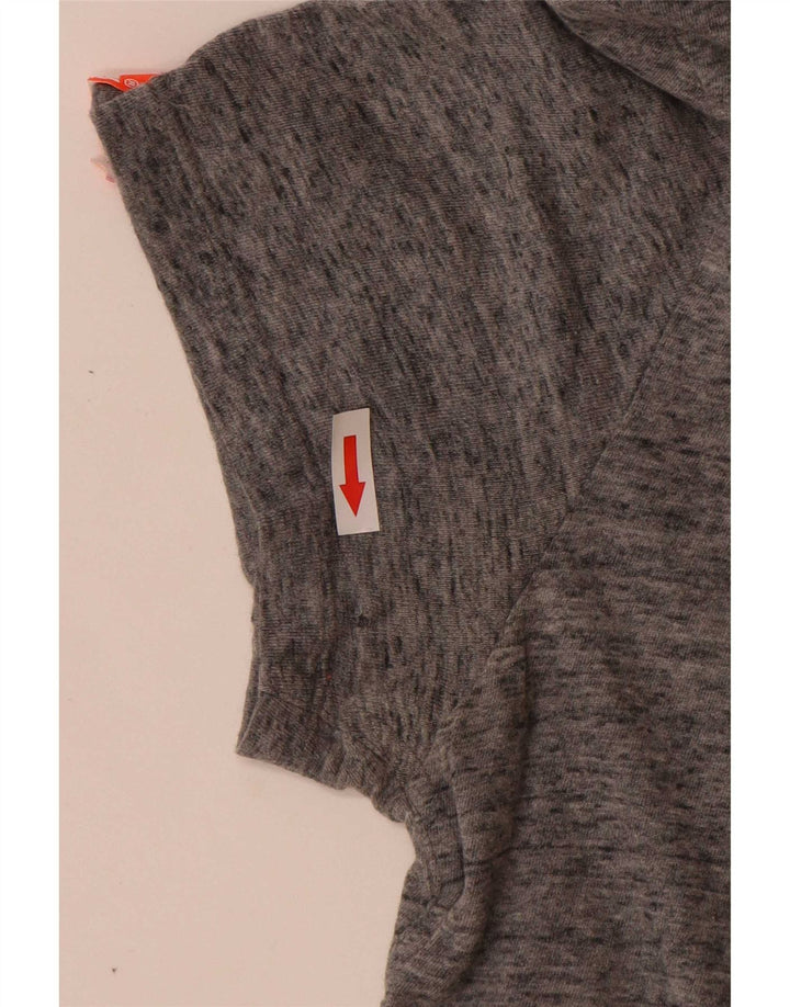 Superdry Мужская футболка из хлопка среднего серого цвета с крапинками