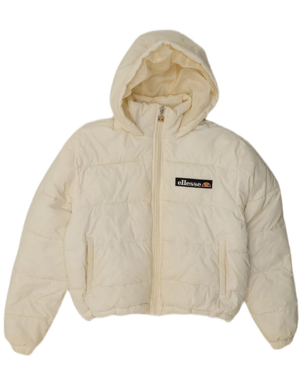 Ellesse Женская утепленная куртка оверсайз с капюшоном UK 8 Small Off White