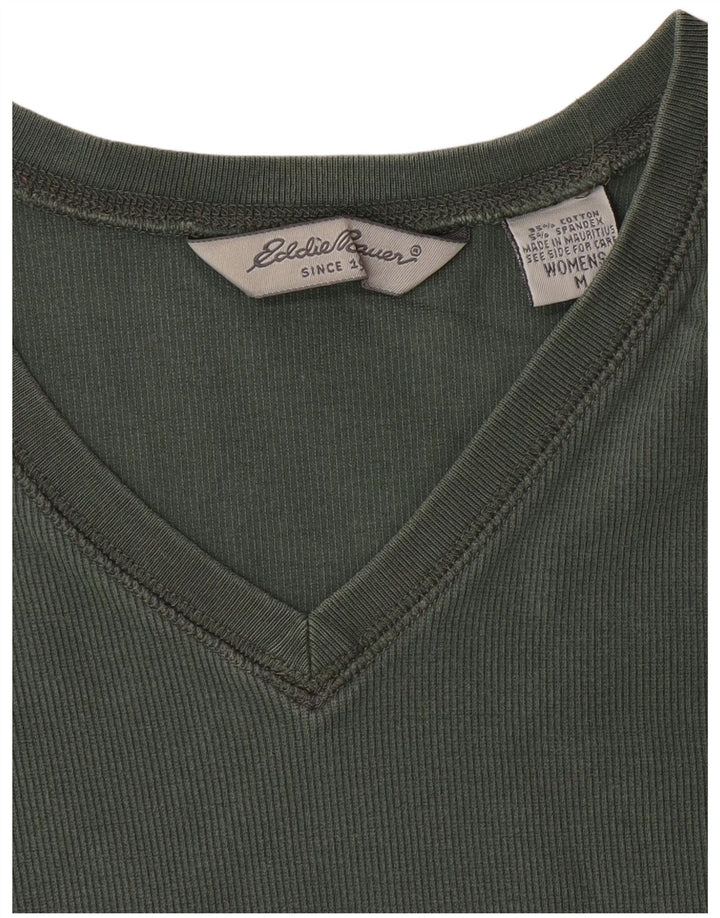 Женская футболка EDDIE BAUER Top UK 14, средний зеленый хлопок