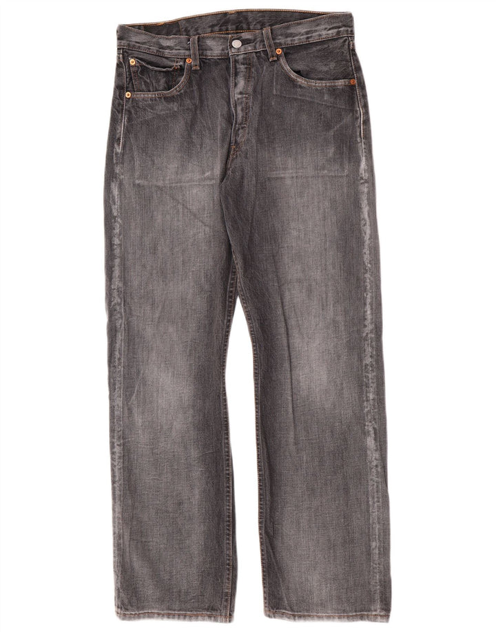 Мужские прямые джинсы Levi's 501 W32 L30 серые, хлопок